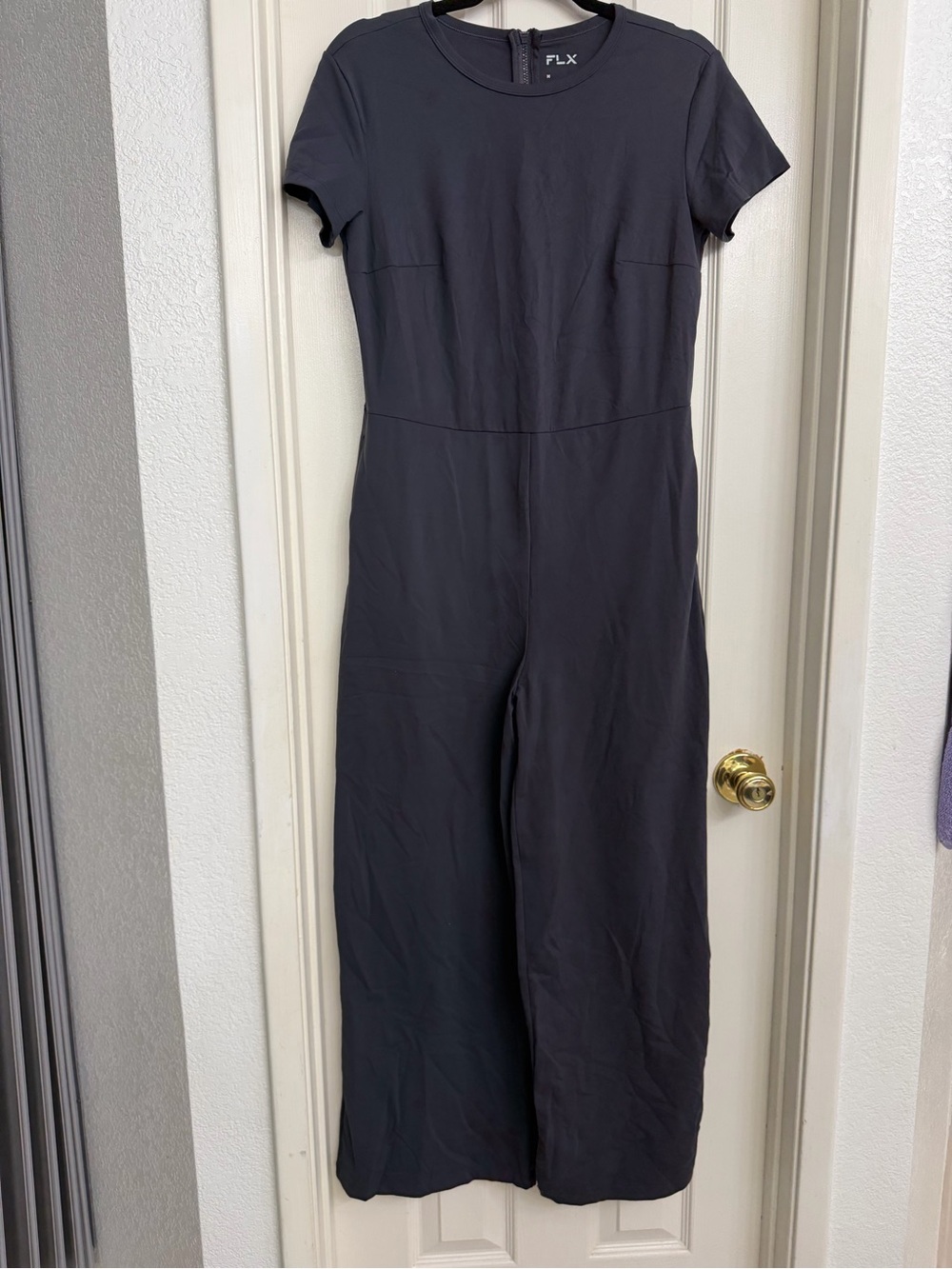 FLX Urban Commuter Wide Leg Nylon Espandex Blend Jumpsuit